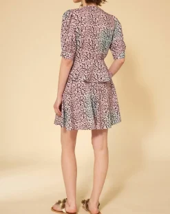 Manoush Top Panthère bleu/rose