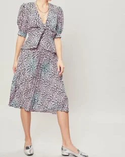 Manoush Top Panthère bleu/rose