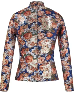 Femme Manoush Top Roses à sequins encre
