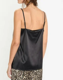 Femme Lauren Vidal Top satiné Essential noir