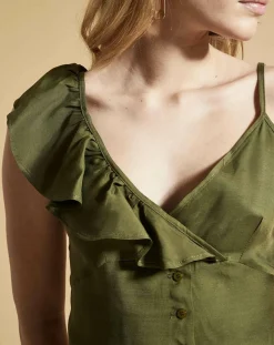 Femme Belair Top Teroli kaki