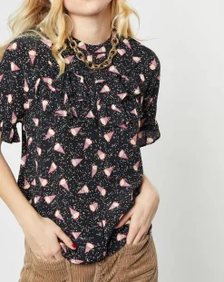 Femme Karl Marc John Top Tijuana imprimé noir