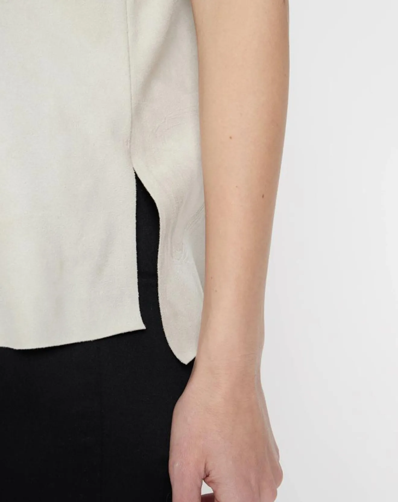 Femme Wolford Top Velours beige clair