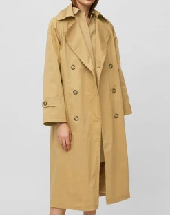 New Marc O'Polo Trench long en Toile de coton mélangé beige
