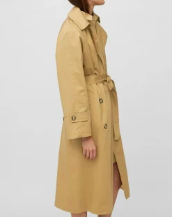 New Marc O'Polo Trench long en Toile de coton mélangé beige