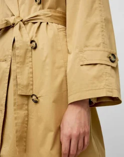 New Marc O'Polo Trench long en Toile de coton mélangé beige