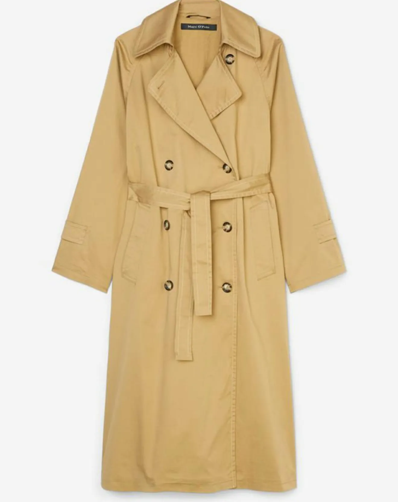 New Marc O'Polo Trench long en Toile de coton mélangé beige