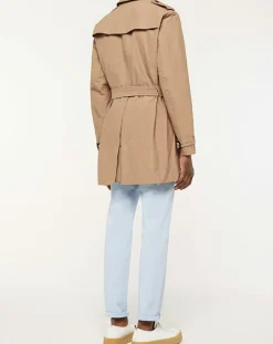 Outlet Hackett London Trench mi-long beige foncé