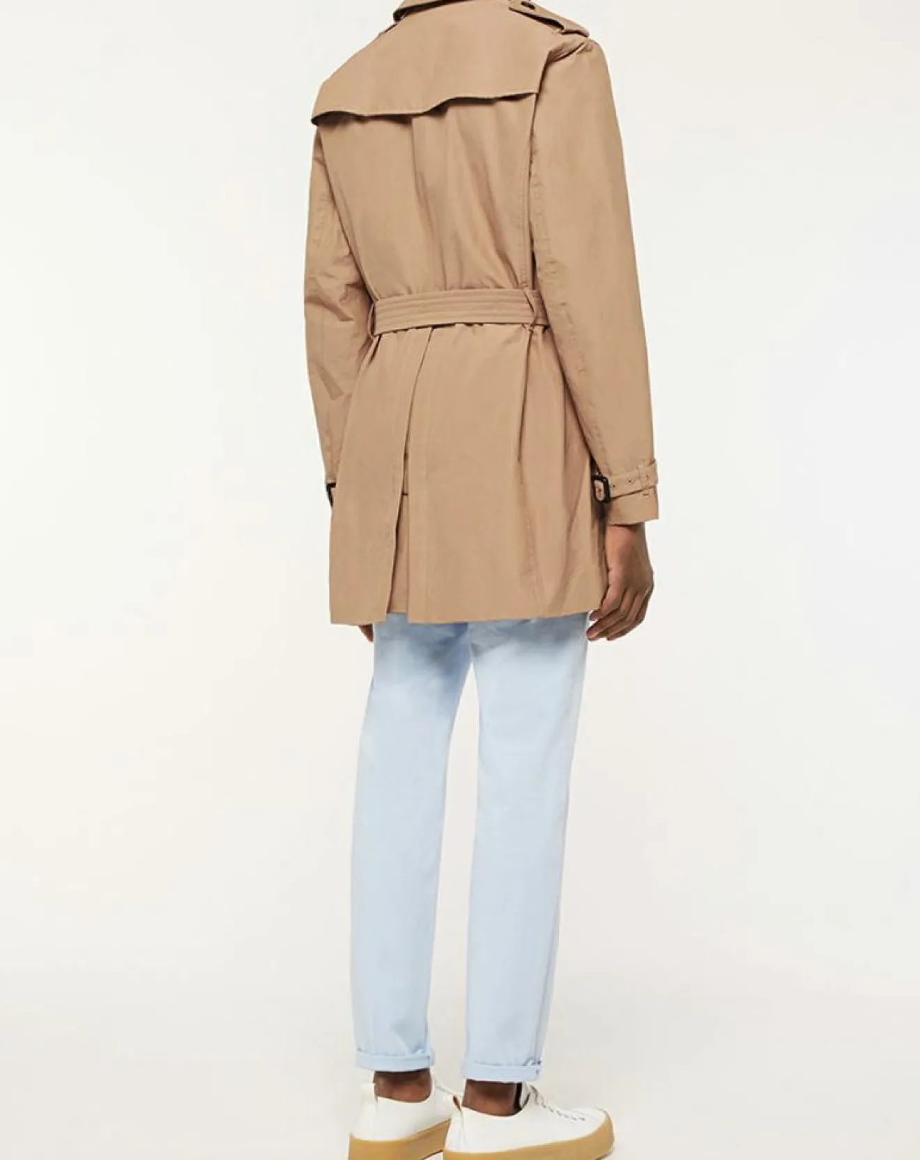 Outlet Hackett London Trench mi-long beige foncé