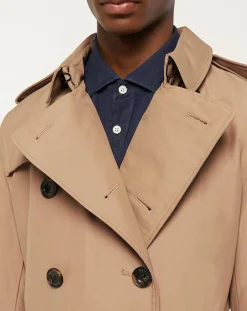 Outlet Hackett London Trench mi-long beige foncé