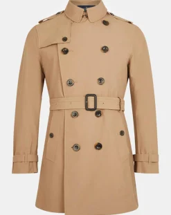 Outlet Hackett London Trench mi-long beige foncé