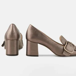 Minelli Trotters en Cuir verni Lili étain - Talon 6 cm