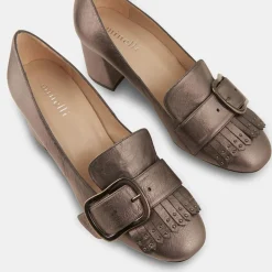 Minelli Trotters en Cuir verni Lili étain - Talon 6 cm