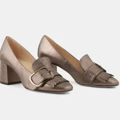 Minelli Trotters en Cuir verni Lili étain - Talon 6 cm