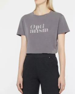 Outlet Yerse T-Shirt 100% Coton Bio Ana gris foncé