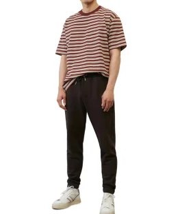 Homme Marc O'Polo T-Shirt 100% Coton Bio col rond rayé rouge/blanc