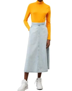 New Marc O'Polo T-Shirt 100% Coton Bio col roulé orange