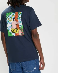 Homme Element T-Shirt 100% Coton Bio Earth bleu marine