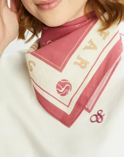 New Scotch & Soda T-Shirt 100% Coton Bio Foulard blanc