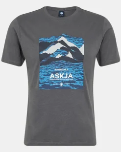 Homme North Sails T-Shirt 100% Coton Bio Graphic gris