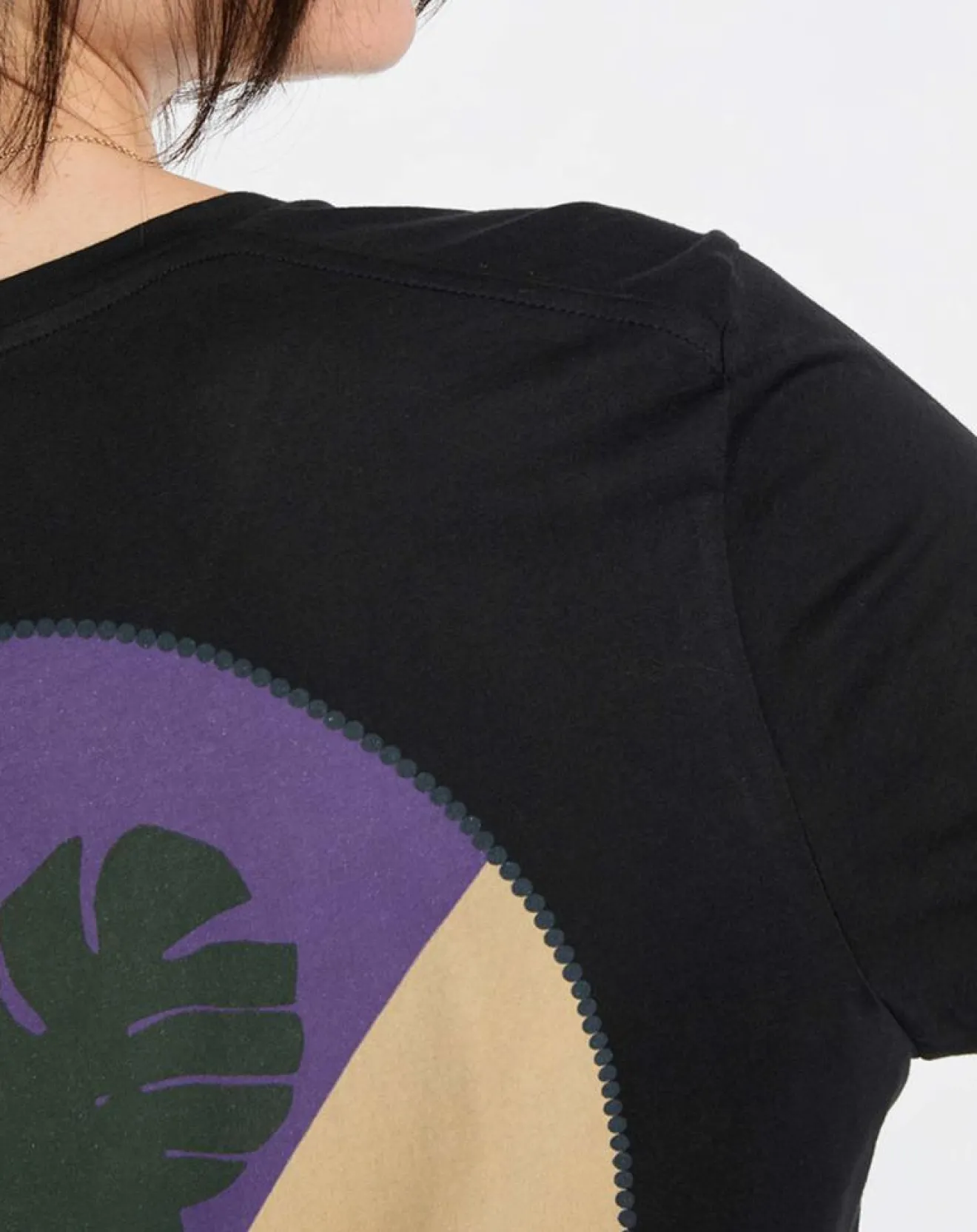 New Marc O'Polo T-Shirt 100% Coton Bio imprimé nature noir