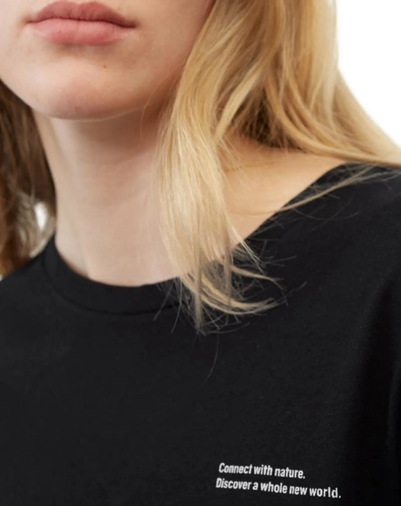 New Marc O'Polo T-Shirt 100% Coton Bio imprimé nature noir