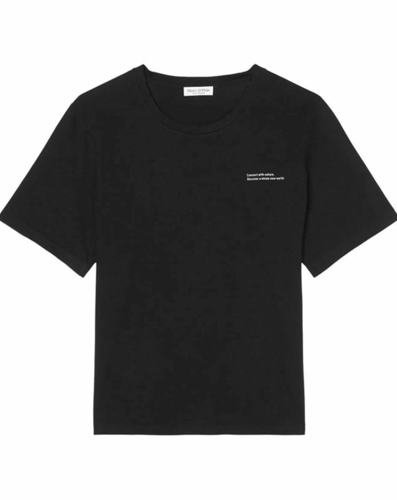 New Marc O'Polo T-Shirt 100% Coton Bio imprimé nature noir