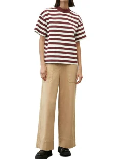 Discount Marc O'Polo T-Shirt 100% Coton Bio rayé rouge/blanc