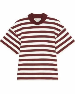 Discount Marc O'Polo T-Shirt 100% Coton Bio rayé rouge/blanc