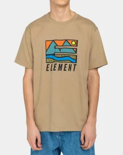 Homme Element T-Shirt 100% Coton Bio Trekka beige