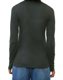 Femme Marc O'Polo T-Shirt 100% Coton Bio vert foncé