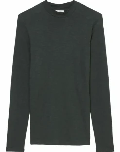 Femme Marc O'Polo T-Shirt 100% Coton Bio vert foncé