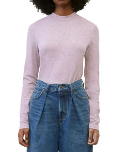 Femme Marc O'Polo T-Shirt 100% Coton Bio violet clair