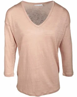 Discount Lauren Vidal T-Shirt 100% Lin Essential pêche