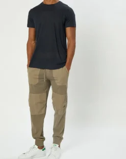 Homme Marc O'Polo T-Shirt 100% Lin manches courtes Col Rond bleu marine