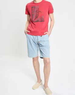 Homme Scotch & Soda T-Shirt à motif rouge