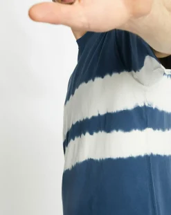 Homme Scotch & Soda T-Shirt Ample 100% Coton Bio Tie & Dye bleu