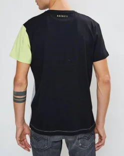 Homme Hackett London T-Shirt Aston Martin Racing rayé noir