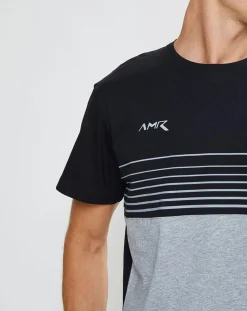 Homme Hackett London T-Shirt Aston Martin Racing rayé noir