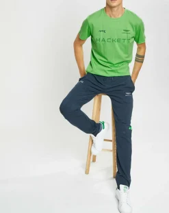 Homme Hackett London T-Shirt Aston Martin Racing vert fluo