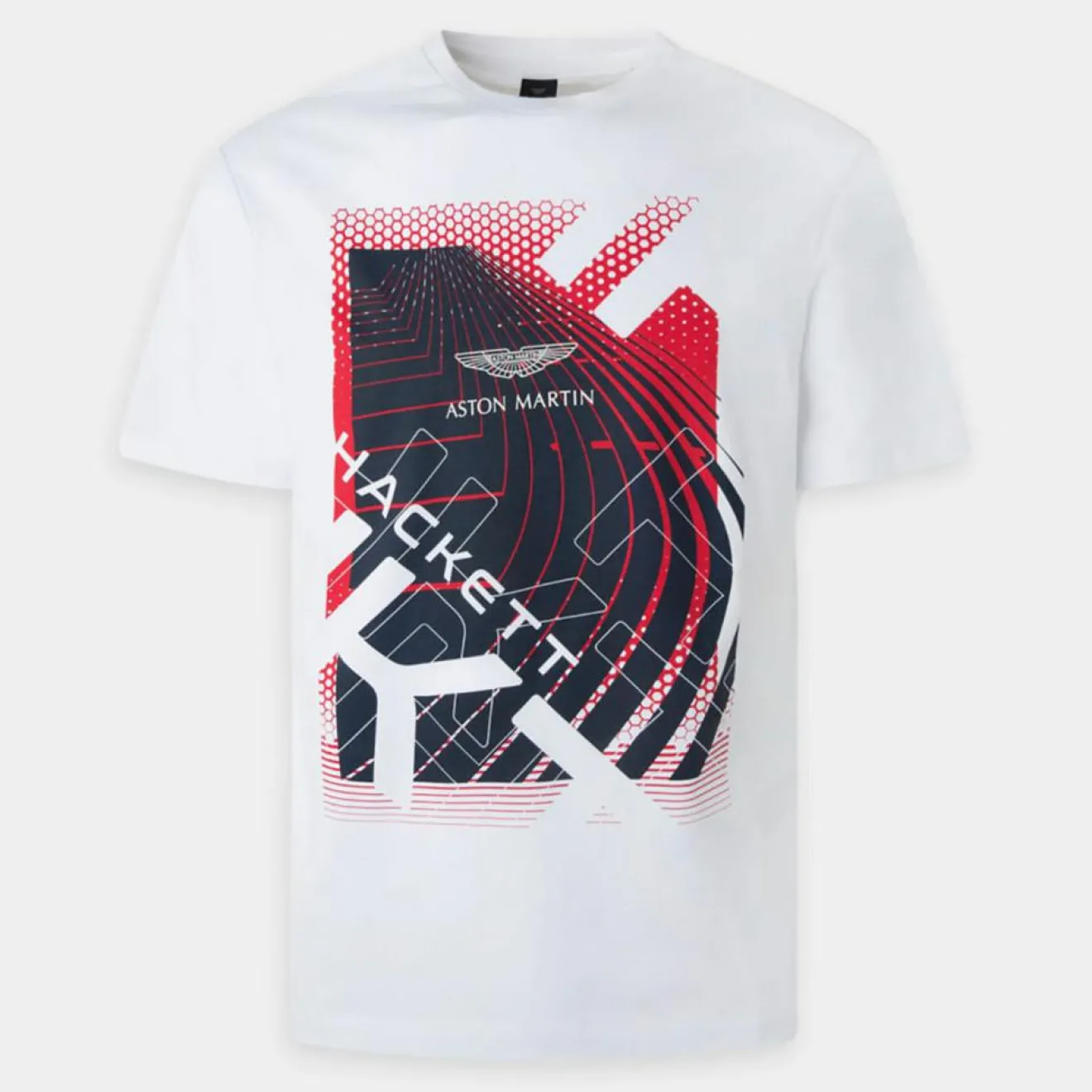 Outlet Hackett London T-Shirt Aston Martin Racing imprimé blanc