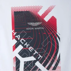 Outlet Hackett London T-Shirt Aston Martin Racing imprimé blanc