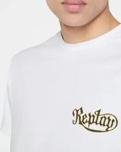 Best Replay T-Shirt casque bike blanc