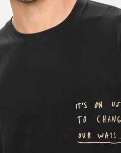 Homme Marc O'Polo T-Shirt col rond Message noir