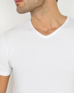 New Mare T-Shirt Col V blanc