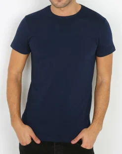 Homme Mare T-Shirt Col V Manches Courtes marine