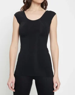 Discount Wolford T-Shirt Coton Contour noir