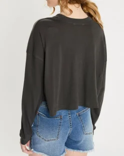 Discount Billabong T-Shirt cropped Boyfriend noir