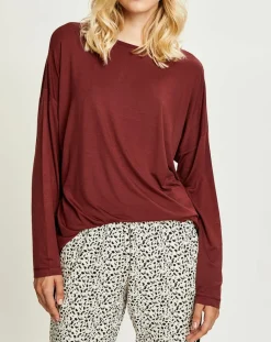 New Femilet T-Shirt de pyjama acajou