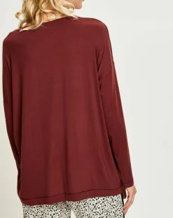 New Femilet T-Shirt de pyjama acajou